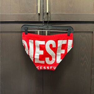 Men’s Diesel Red Swim Briefs